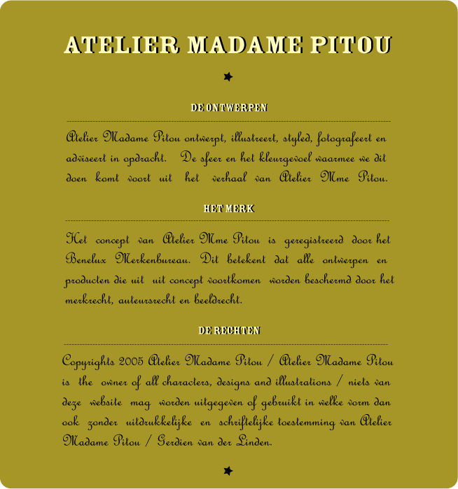 Atelier Madame Pitou - Project